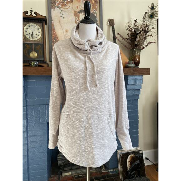 Prana Tops - prAna Hoodie Womens M Ivory Pullover V-Neck Kangaroo Pocket Drawstring Tunic